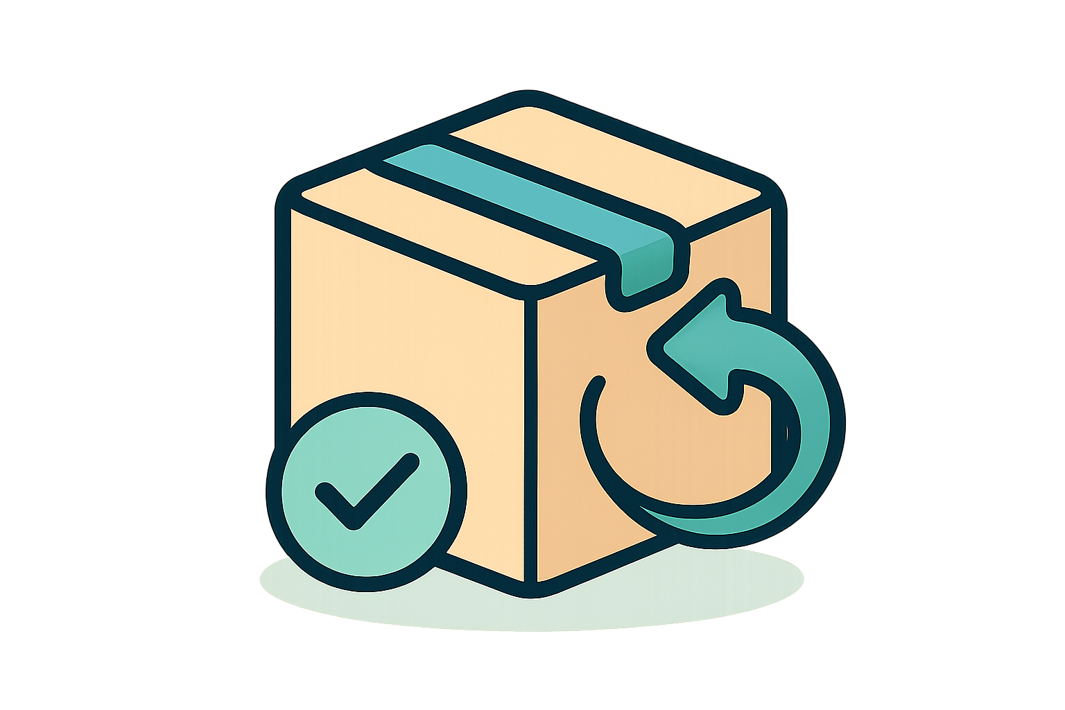 An icon with a box which says (not literally but can see) easy returns